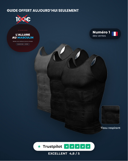 RUNA - Débardeur de Compression 3D Homme | Ventre Plat Instantané