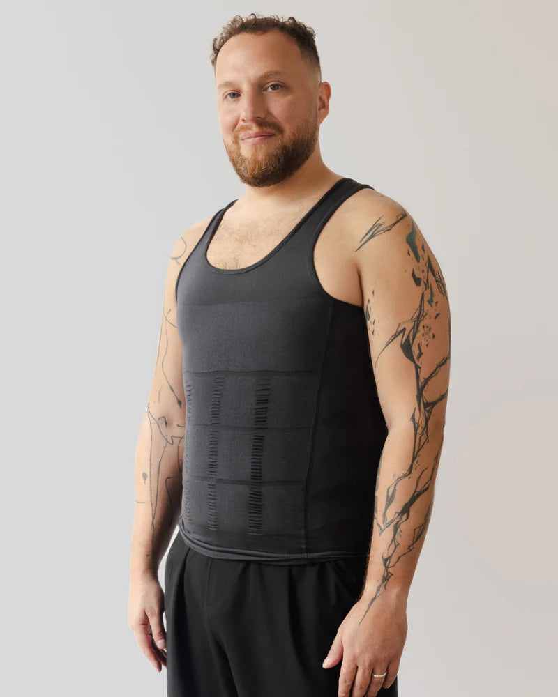 RUNA - Débardeur de Compression 3D Homme | Ventre Plat Instantané