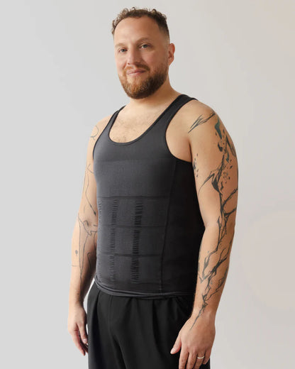 RUNA - Débardeur de Compression 3D Homme | Ventre Plat Instantané