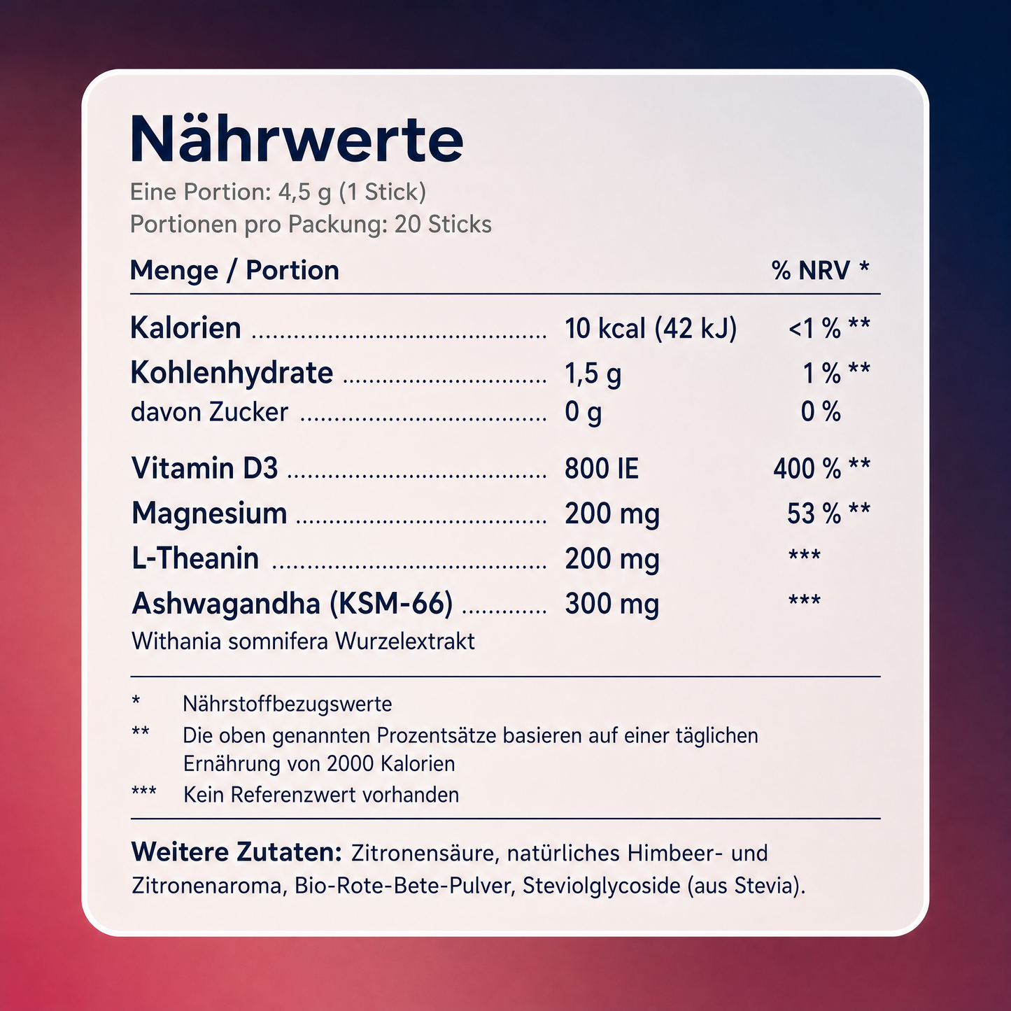 RUNA Kortisol Drink — Adaptogen Mischung
