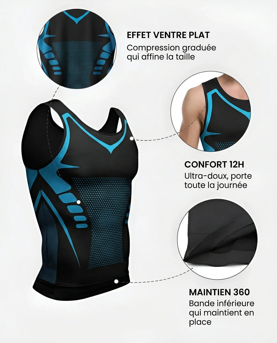 RUNA™ — Débardeur de Compression Homme | Ventre Plat Instantané