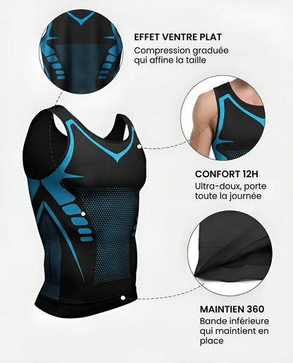 RUNA™ — Débardeur de Compression Homme | Ventre Plat Instantané