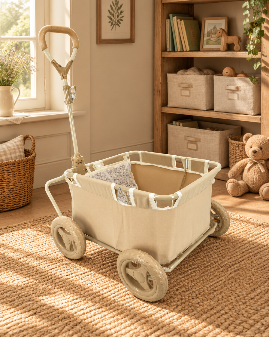 Wagon Beige dans une salle de jeux française